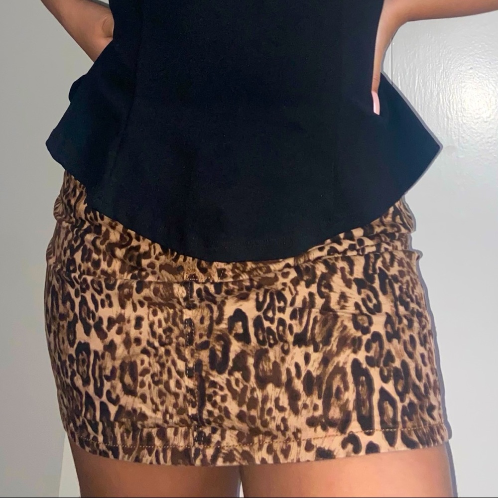 Dollhouse Cheetah Print mini skirt